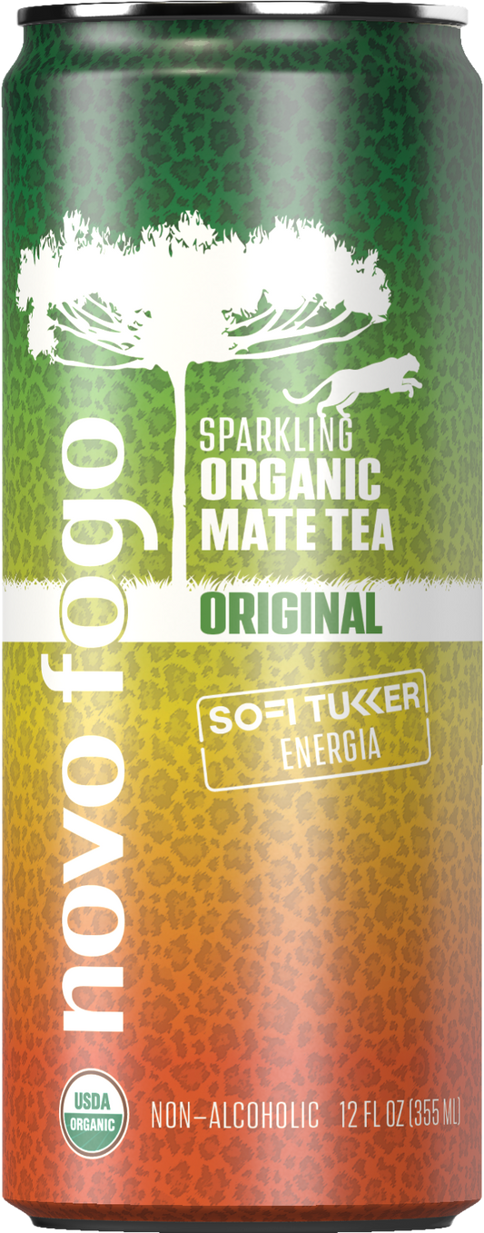 Novo Fogo ENERGIA Sparkling Organic Mate Tea - Original - 4-Pack